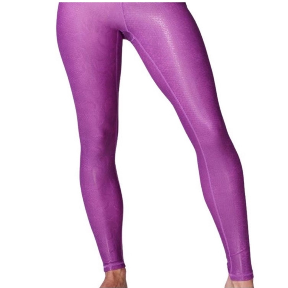 ELECTRIC YOGA Purple Python Embossed Faux Leather Leggings XS - Picture 5 of 15